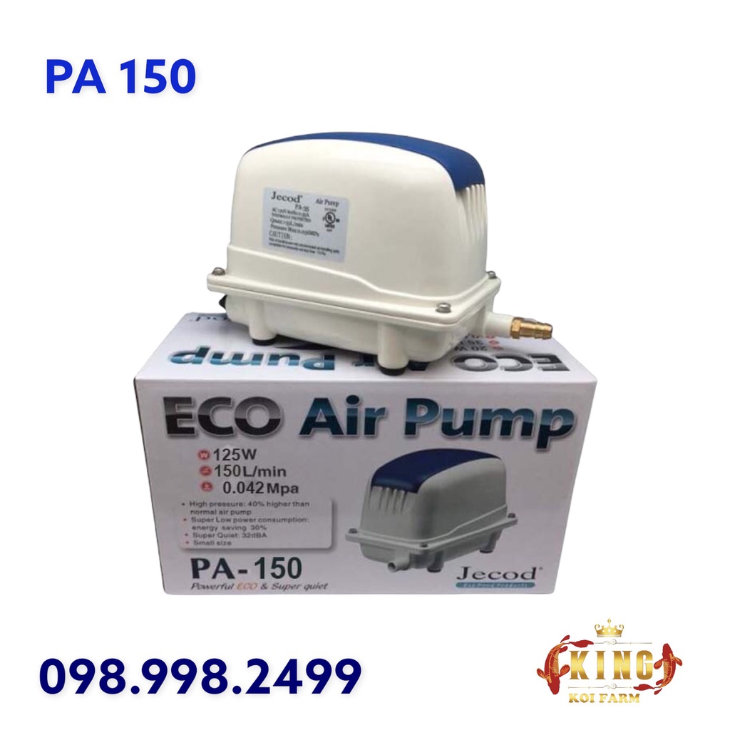 Máy sủi oxy Jecod ECO PA 35 – 45 – 60 – 80 – 100 – 150 – 200 Cho hồ cá koi Koi