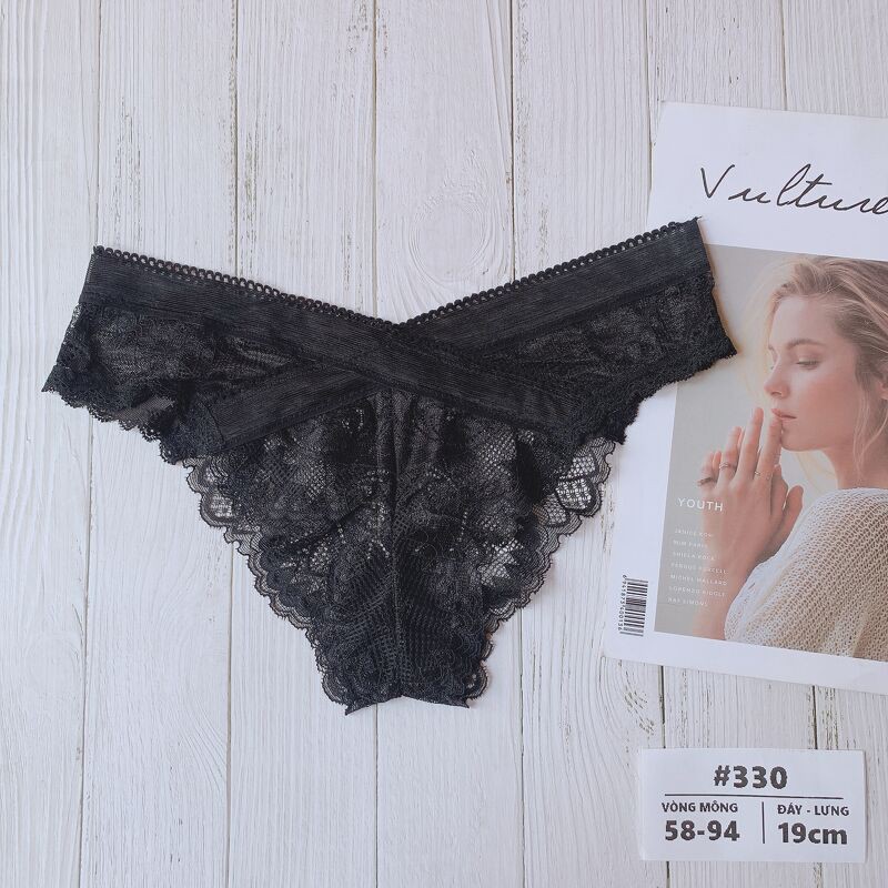 Combo 10 Quần Lót Ren Nữ Vicke 330 Cạp Chéo Đính Nơ Gợi Cảm