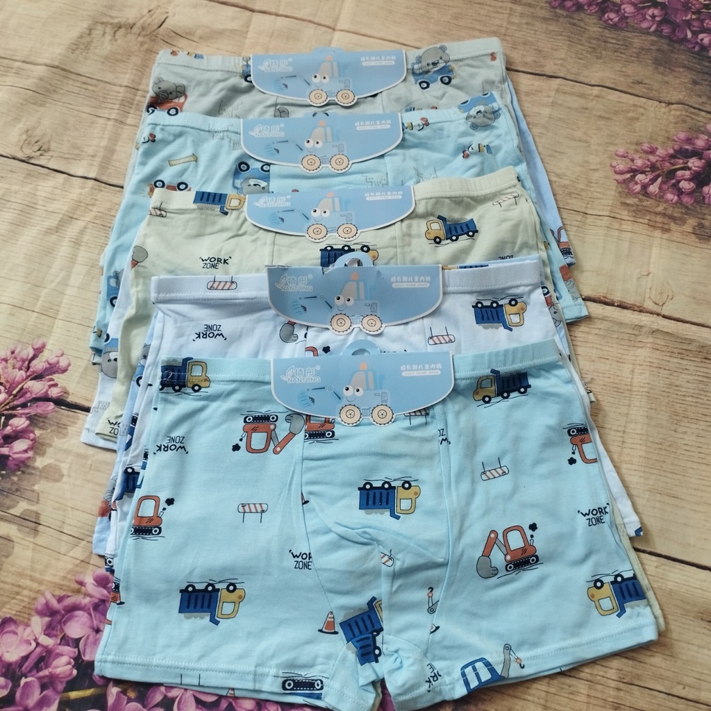 Set 2 chiếc Quần sịp bé trai,quần lót cho bé trai  100% cotton hàng đẹp họa tiết dễ thương