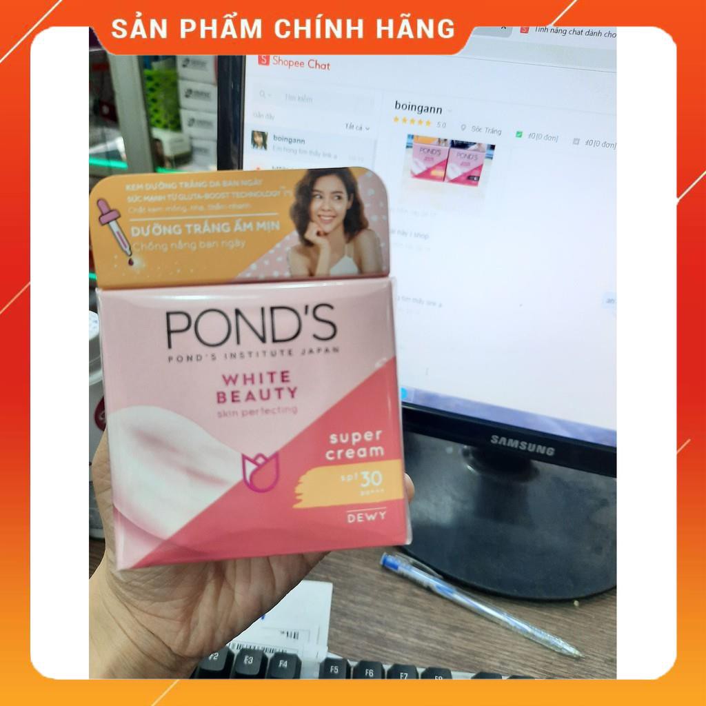 Kem Dưỡng Da Trắng Hồng Rạng Rỡ Ponds White Beauty Super Cream Ban Ngày (50g)