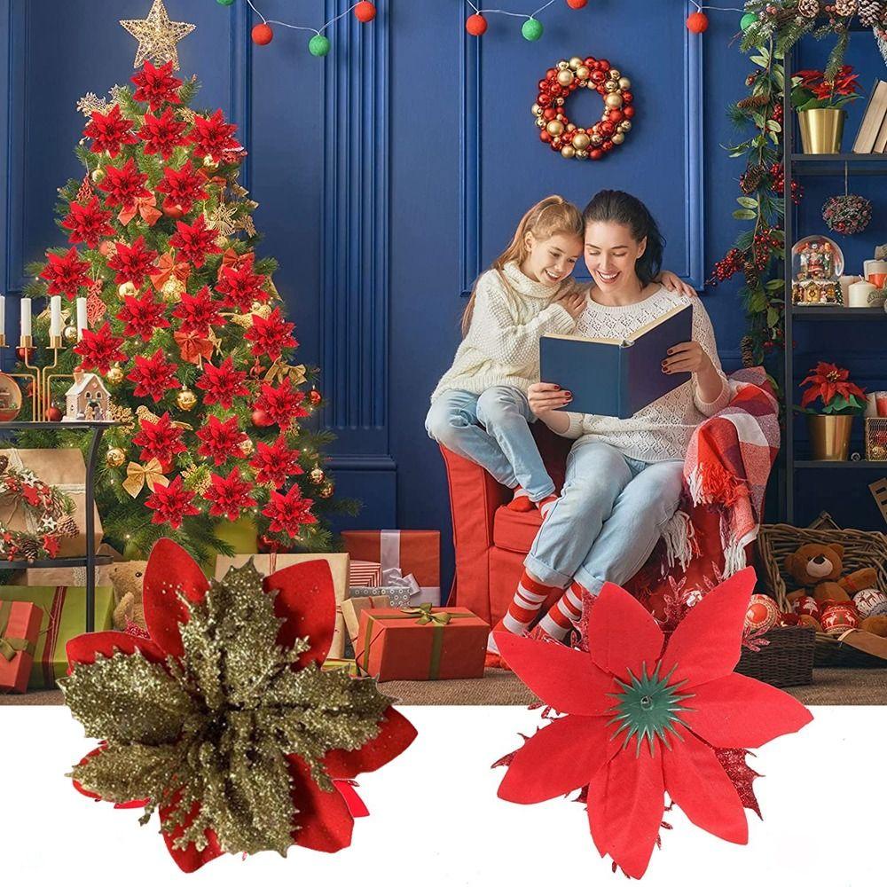 Hoa Giả Lấp Lánh Dành Cho Trang Trí Giáng Sinh