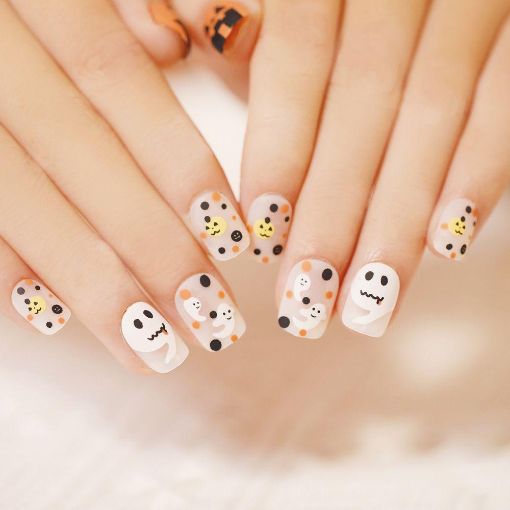 NIUYOU Set 24 Móng Tay Giả Ngắn Hình Vuông Trang Trí Nghệ Thuật