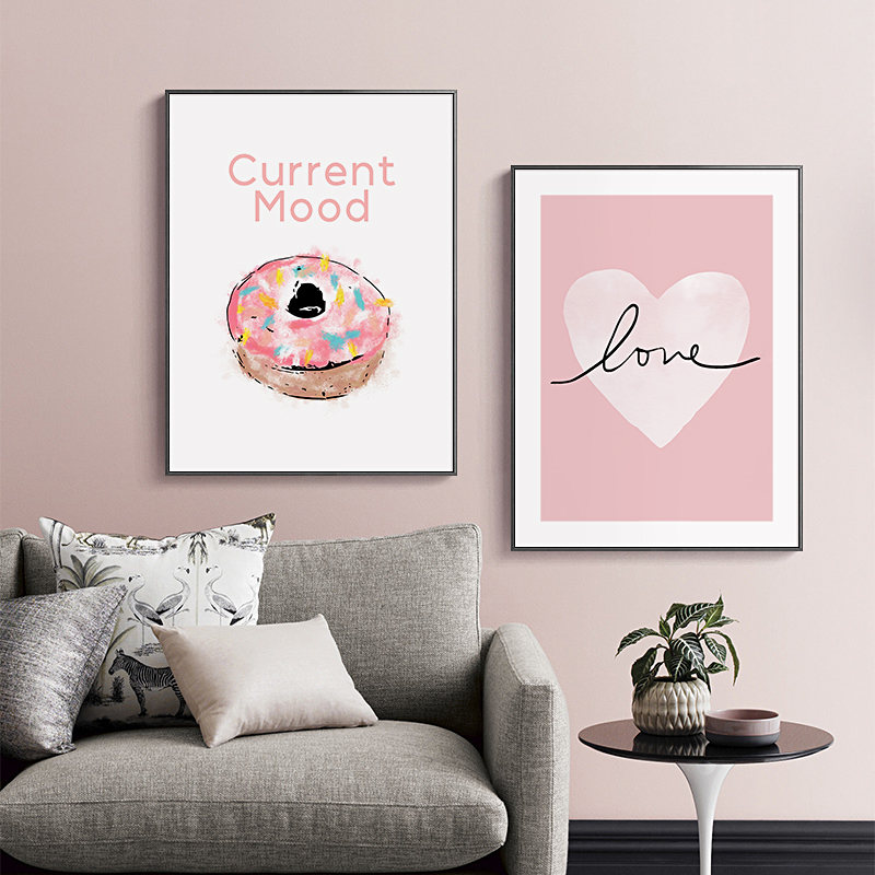 GD Room Decor Canvas Painting Cute Cartoon Fashion Picture Home Decor Nordic Canvas Painting Wall Art Letter Quote Posters and Prints for Modern Living Room