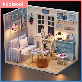 Nhà gỗ búp bê thu nhỏ 1/24 DIY