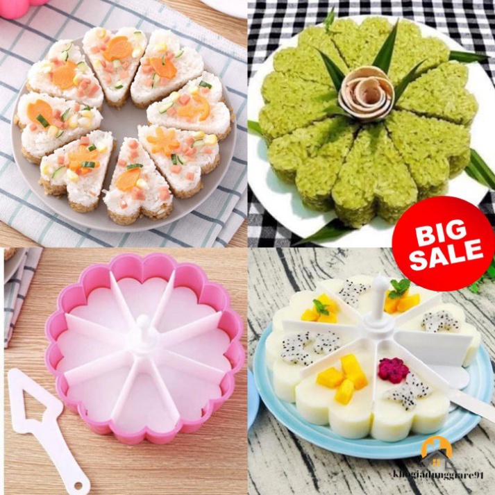 Khuôn Chia Xôi - Khuôn đa năng làm thạch rau câu,cơm, bánh - 8 ngăn