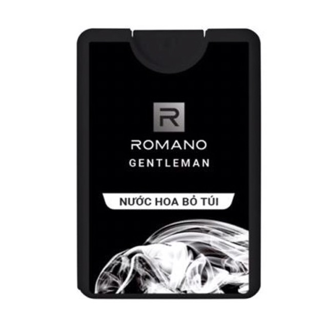 Combo Romano Gentleman: Xịt khử mùi 150ml+Nước hoa bỏ túi 18ml