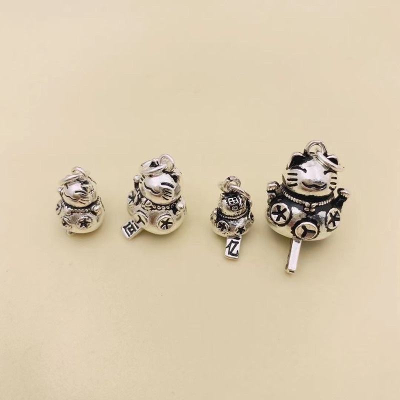 GIÁ SỈ  Charm mèo thần tài bạc - Hàng bạc chuẩn loại 1 siêu đẹp PH614