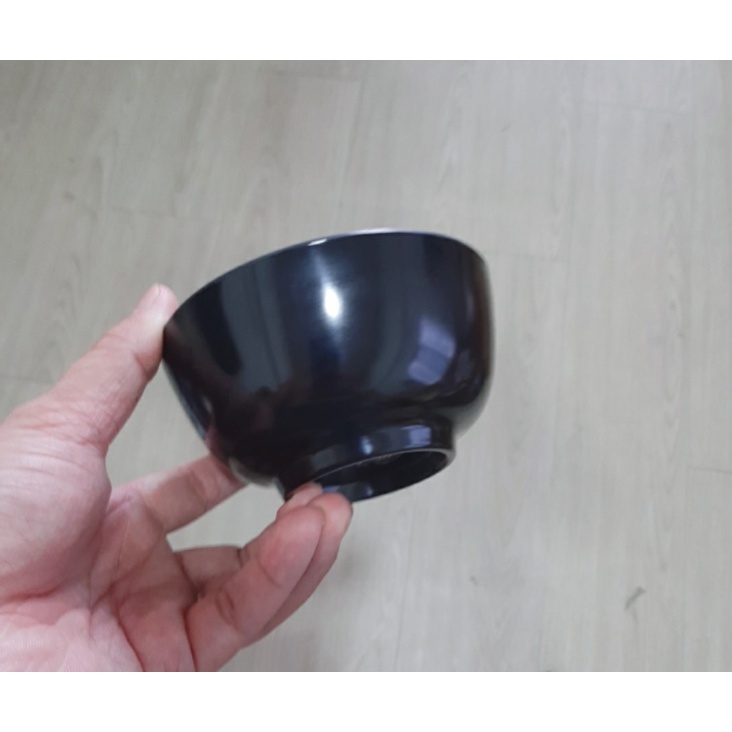 Chén bát nhựa ăn cơm Melamine đen bóng