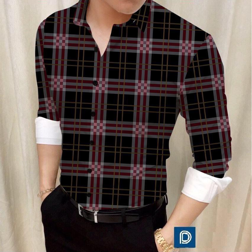 ÁO SƠ MI NAM TAY DÀI, KẺ SỌC CARO IN 3D, VẢI MỀM MỊN VÀ MÁT | BigBuy360 - bigbuy360.vn