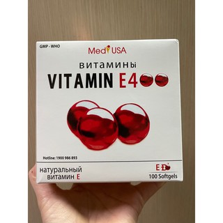 Viên uống Vitamin E 400 - Đỏ (hộp 100 viên)