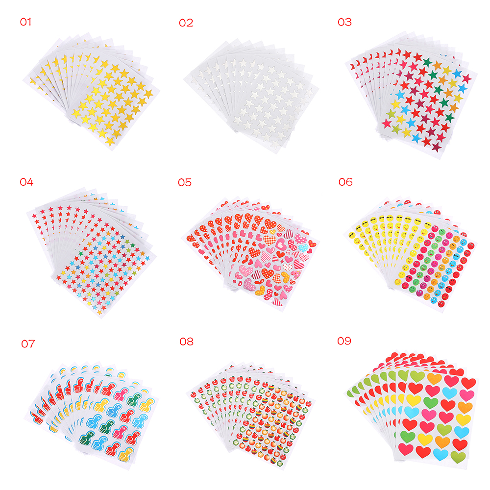 Túi 10 nhãn dán phần thưởng trẻ em dành cho giáo viên