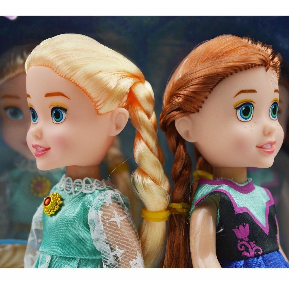 Set 3 mô hình nhân vật hoạt hình công chúa Elsa &amp; Anna &amp; Olaf dành cho trang trí