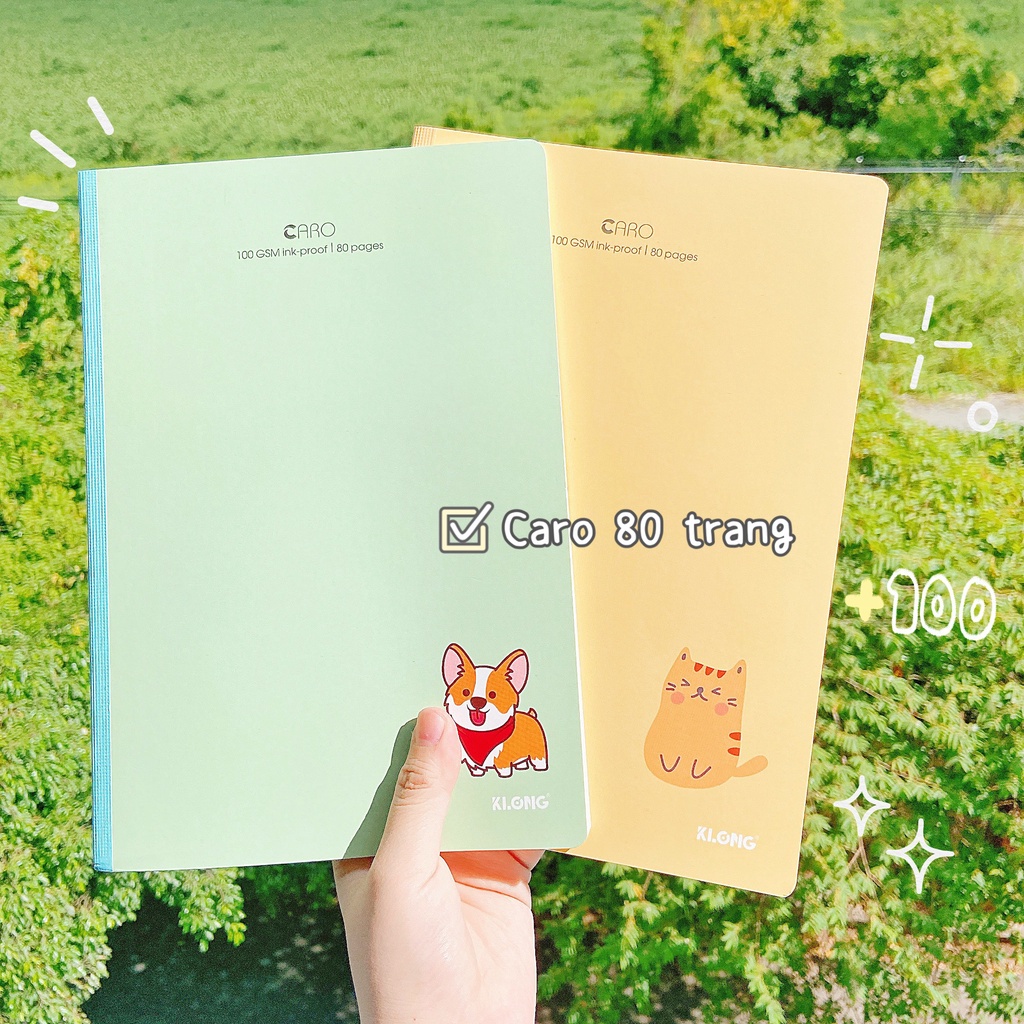 Combo 2 Sổ May Dán Gáy Size B5 Caro/Line/Dot Grid 120 Trang KLONG Vở Ghi Chép Học Tập
