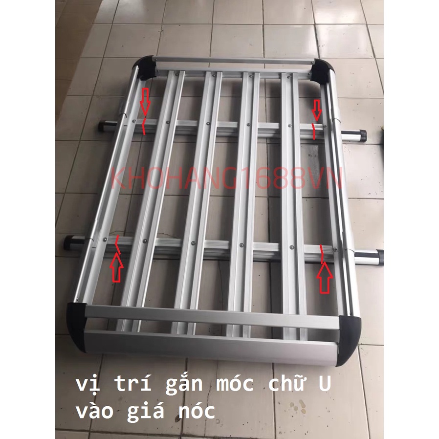 Bộ phụ kiện móc gắn giá nóc vào thanh ngang