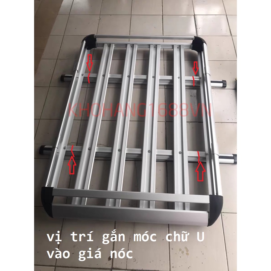 Bộ móc chữ U gắn giá nóc vào thanh ngang