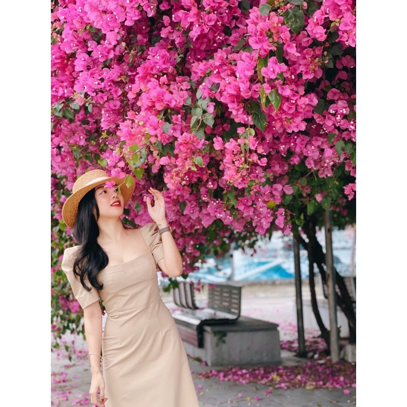 [Mã SKAMSALEP6 giảm 10% tối đa 100K đơn 150K] ( Ảnh thật ) V0208 váy tay xếp cúp ngực | BigBuy360 - bigbuy360.vn