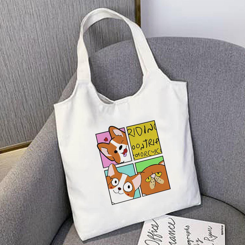 Túi Vải Đeo Vai [ZCrush] Tote Canvas Nữ Ulzzang