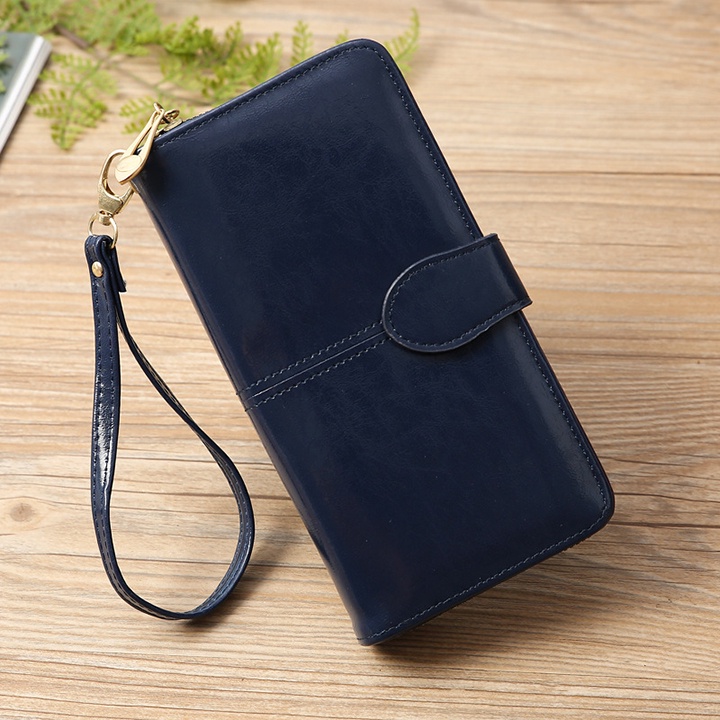 Ví dài cầm tay nữ nhiều ngăn da pu mềm mại phong cách Hàn Quốc size 19cm x 10cm VI-94