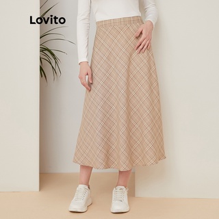 106DP-Lovito Váy dạ hội kẻ sọc L21EN132 (hoa mai)