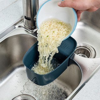 Rổ, giá, giỏ đựng rác, lọc thức ăn thừa treo chậu rửa bát nhà bếp đa năng