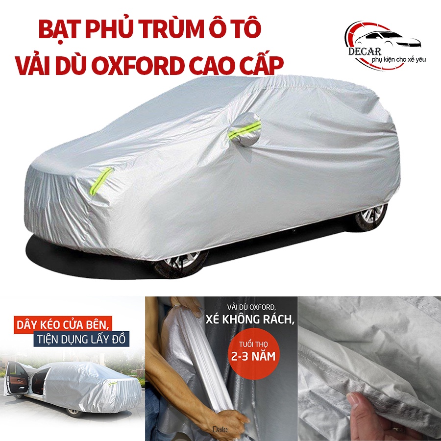 [Hà Nội] Bạt vải dù OXFORD cao cấp bảo vệ xe ô tô từ 4- 7 chỗ phủ trùm kín cao cấp , áo trùm oto,xe hơi dày dặn bóng mịn