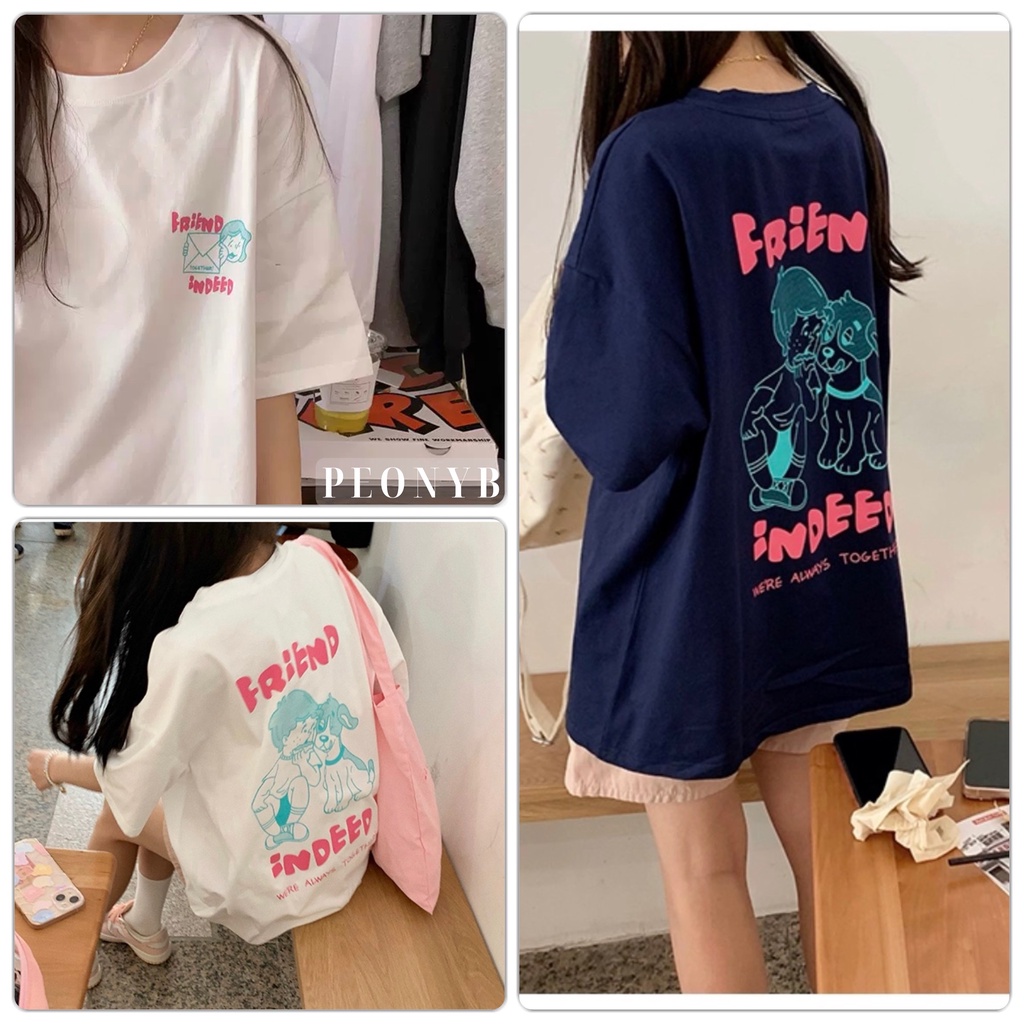 Set Thun Friend Indeed PEONYB Nữ [FREESHIP]  Bộ đồ áo phông form rộng kèm short suông hàn quốc đẹp Ulzzang