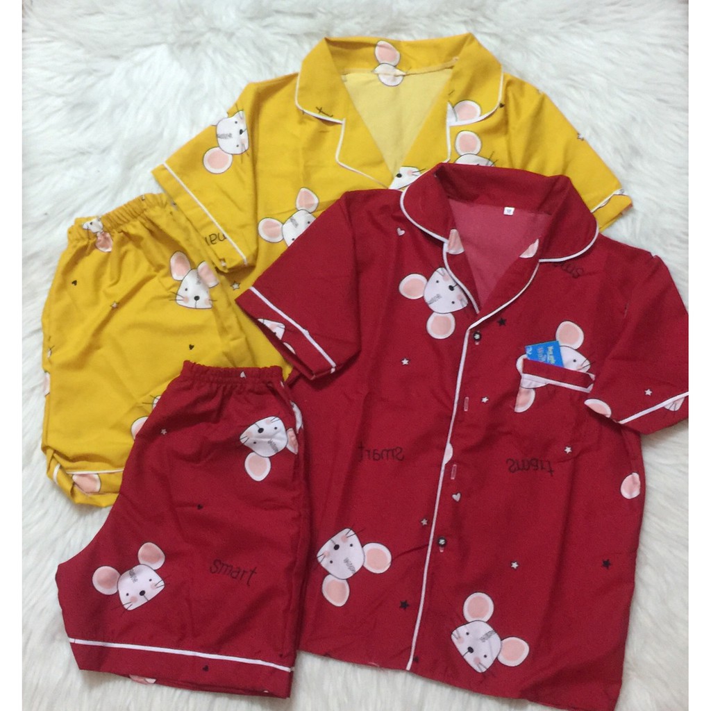 Bộ ngủ pijama quần cộc áo cộc chất kate Thái cao cấp HONEYSHOP | BigBuy360 - bigbuy360.vn
