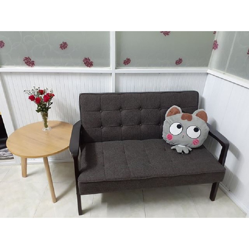 Ghế sofa đôi khung gỗ bọc simili / vải hw106 / hw104