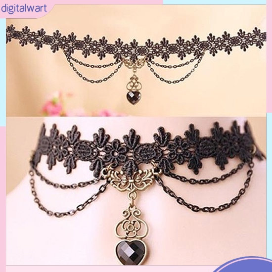Vòng Cổ Choker Ren Đính Hạt Thời Trang Nữ Tính