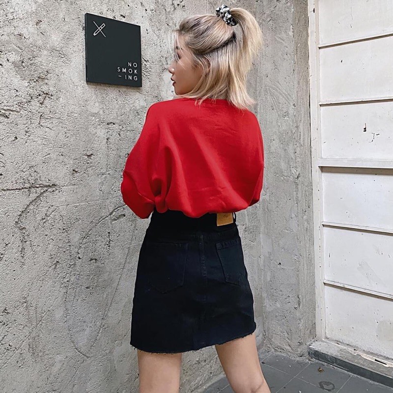 Chân Váy Đen Basic Rocky Denim