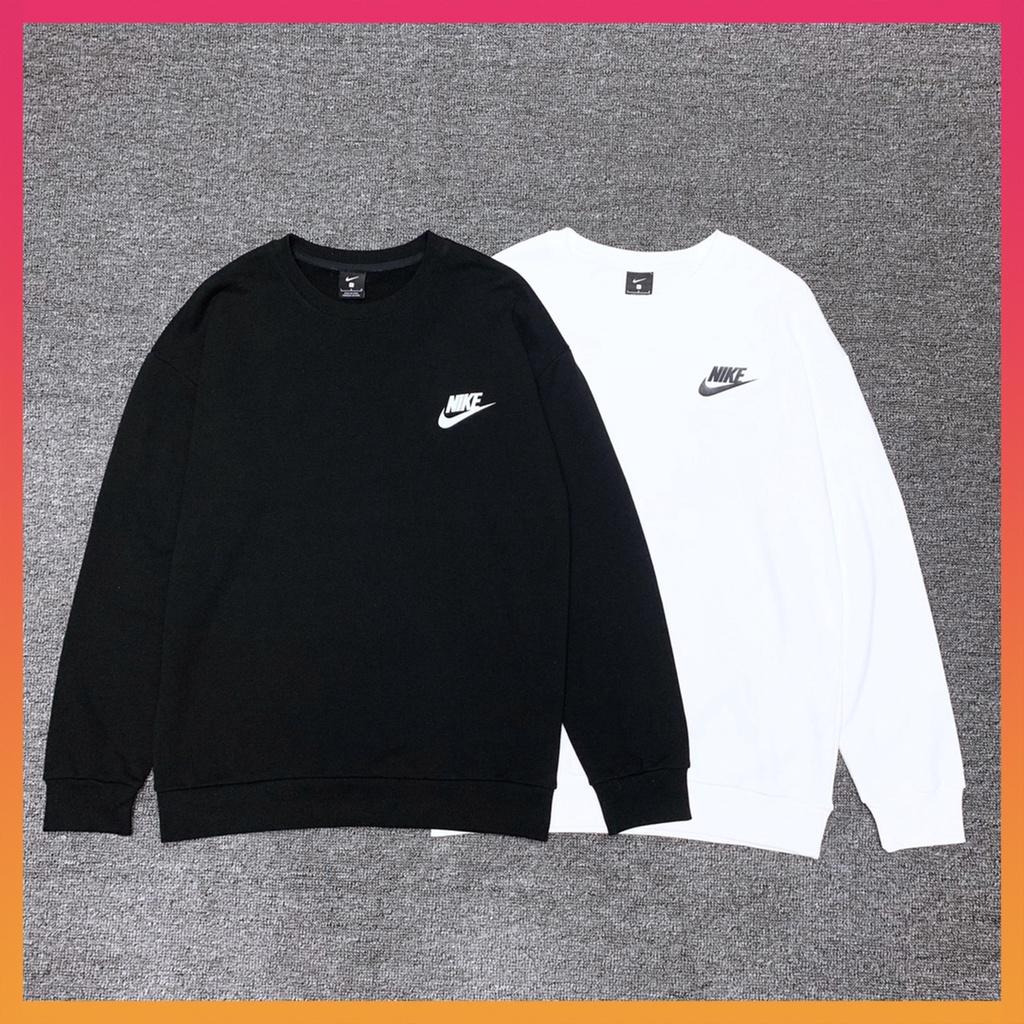 Áo thun sweater tay dài dáng rộng in chữ Nike kiểu đường phố cá tính cho các cặp đôi