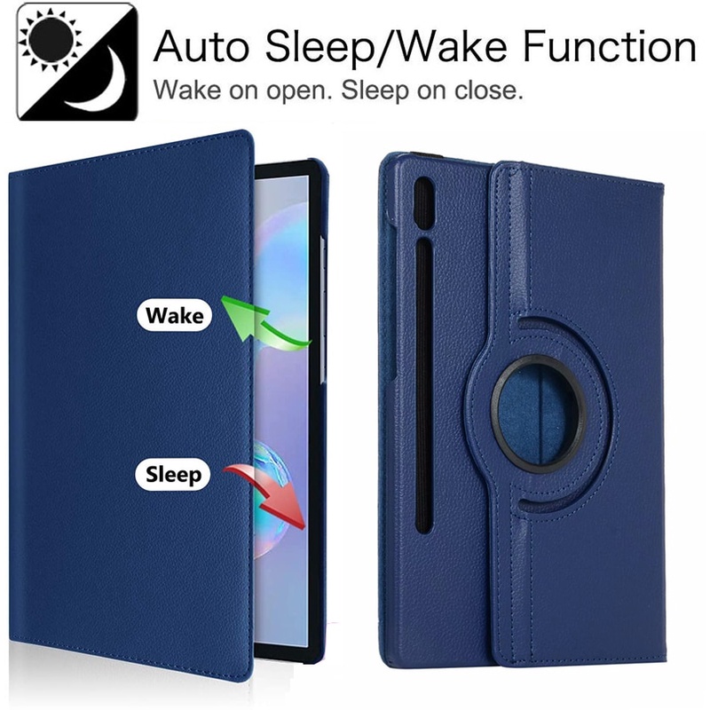 For Samsung Galaxy Tab S7/S8/ S7 FE /S7Plus/S8PLUS 12.4 inch Case SM-T870 T7875 SM-T970 T975 Tablet Cover 360 Rotating Bracket Flip Leather Cover