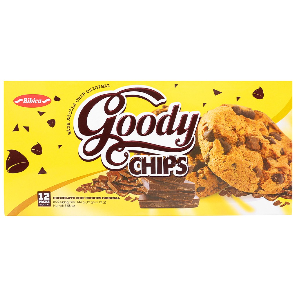 Bánh quy socola chip Original Goody Chips hộp 144g