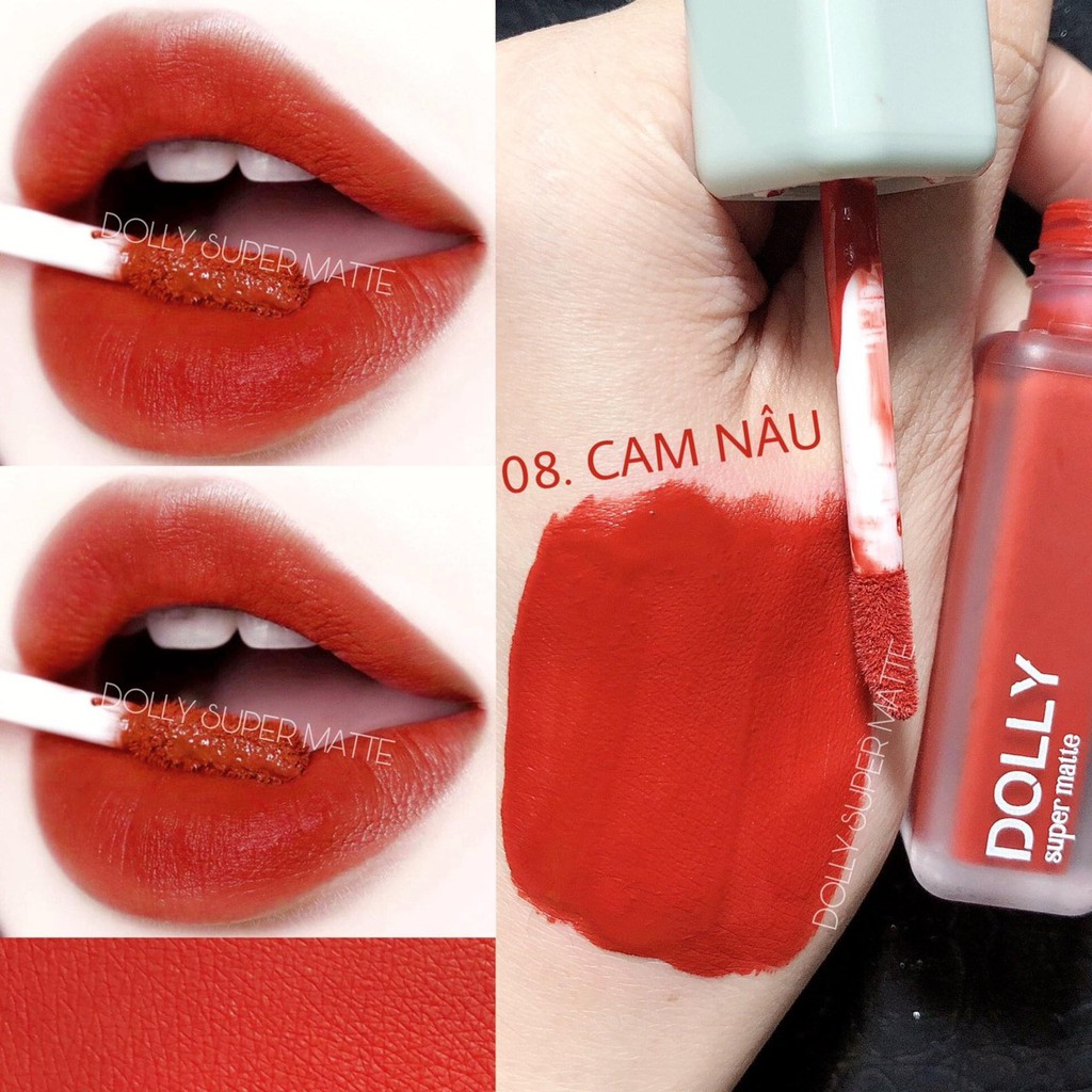 Son Lì Son Kem DOLLY MATTE Không Chì Cao Cấp Chính Hãng Màu