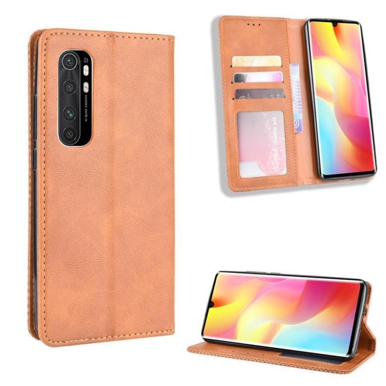 Bao da dạng ví Xiaomi Mi Note 10 Lite  hit nam châm, ngăn đựng thẻ tiền tiện lợi
