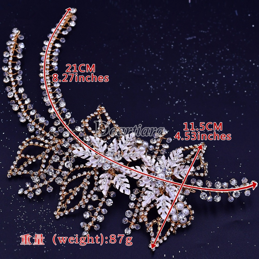 Trâm Cài Tóc Đính Đá Và Ngọc Trai Thời Trang Cho Cô Dâu