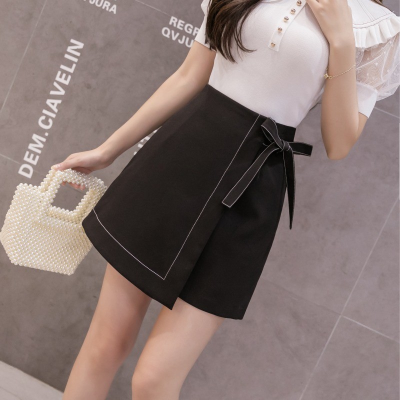 Chân váy ngăn chữ a cạp cao chỉ nổi  thắt nơ hai lớp dày dặn VD4 | BigBuy360 - bigbuy360.vn