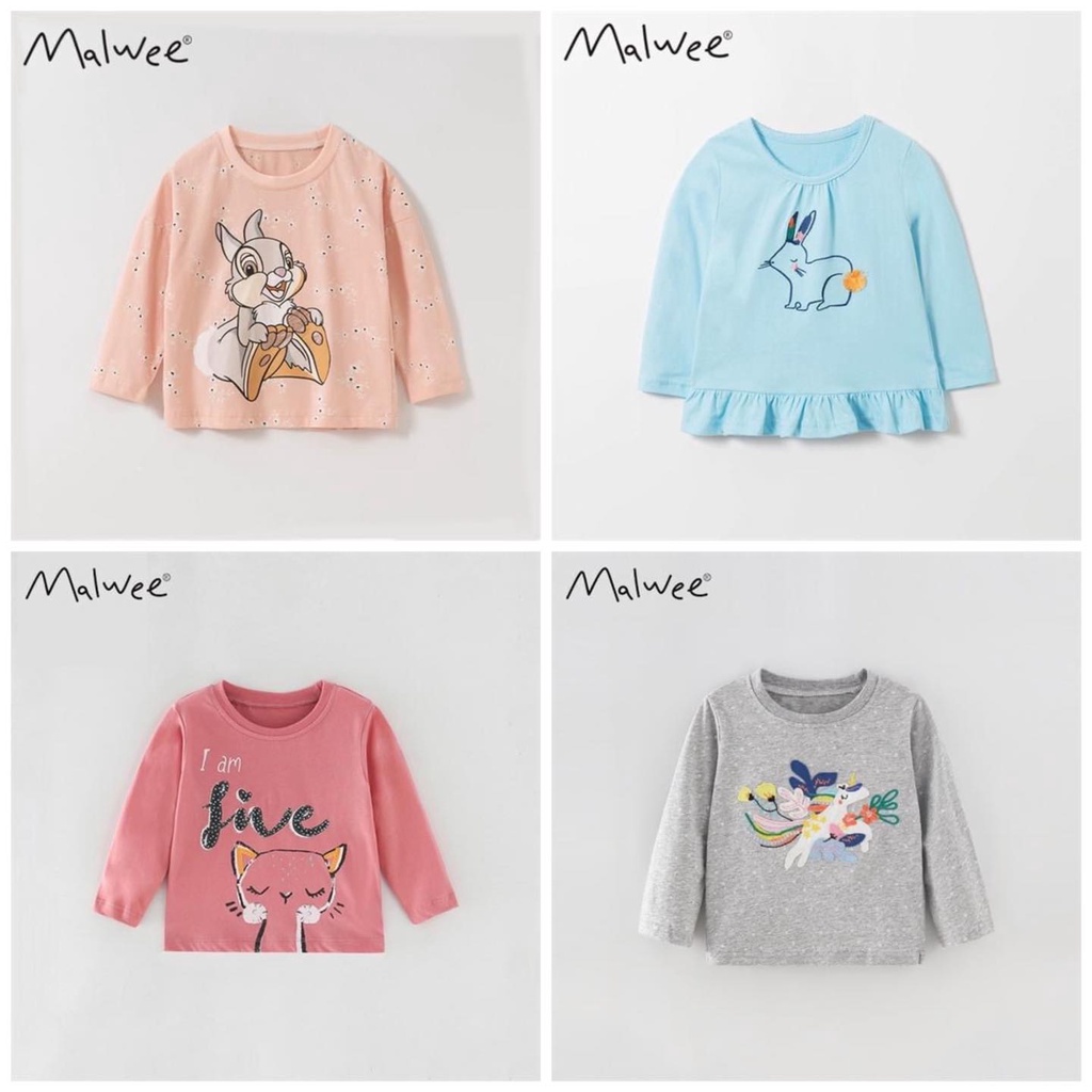 Áo thun cotton thu đông bé gái mẫu 3 - Jumping Beans Official Store