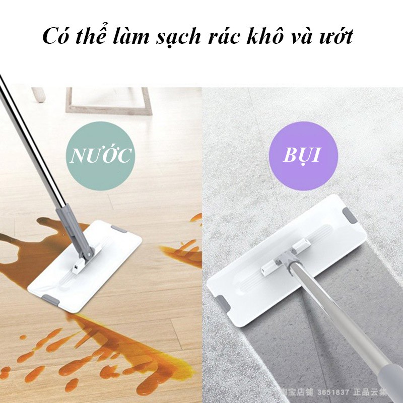 Chổi lau nhà thông minh tự vắt 360 độ - Cây lau nhà tự vắt 360 độ thùng 2 ngăn NC110