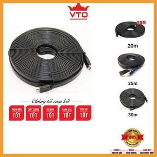 Dây cáp tín hiệu HDMI 25m, 30m dẹt chuẩn 1.4v lõi đồng. bảo hành 3 tháng.shopphukienvtq