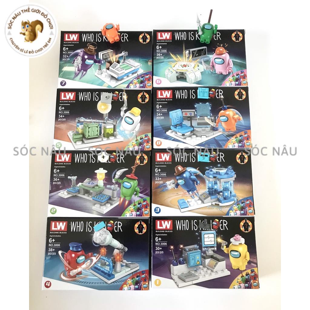 Đồ Chơi Lego Among Us Xếp Hình Lắp ghép among us cho bé thỏa sức sáng tạo (bán lẻ hoặc cả bộ) Sóc nâ