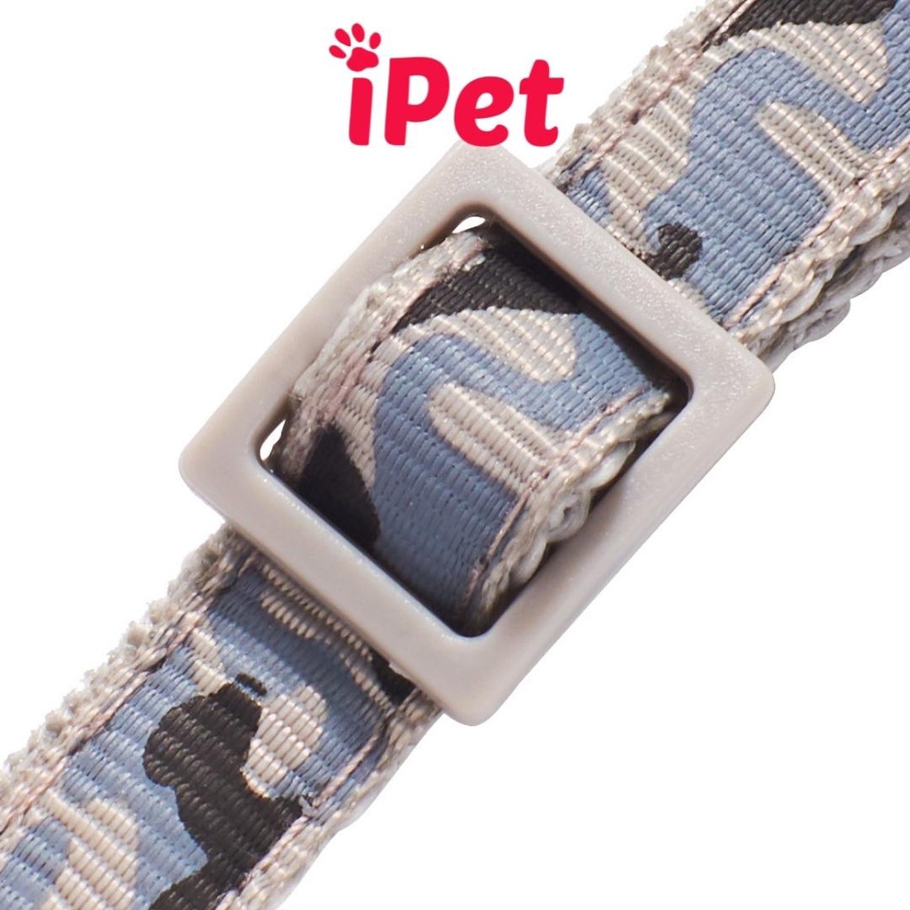 Vòng cổ cho thú cưng chó mèo họa tiết rằn ri đen - iPet Shop