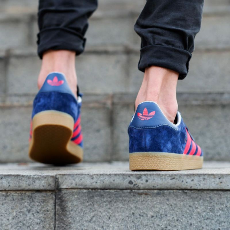 Giày Thể Thao Adidas Mi Gazelle Màu Xanh Navy Đỏ Thời Trang Năng Động