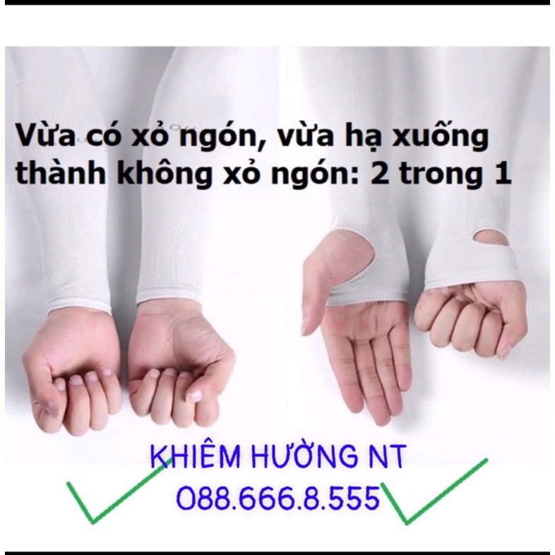 Găng Tay Chống Nắng xỏ ngón Aqua-X Hàn Quốc Chống Tia UV