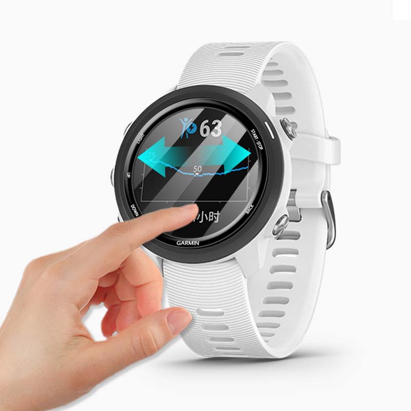 Kính Cường Lực Viền Cong 3D Mềm Trong Suốt Bảo Vệ Màn Hình Cho Garmin Forerunner 955 255 Bơi Lội 2 255S 158 245 45S