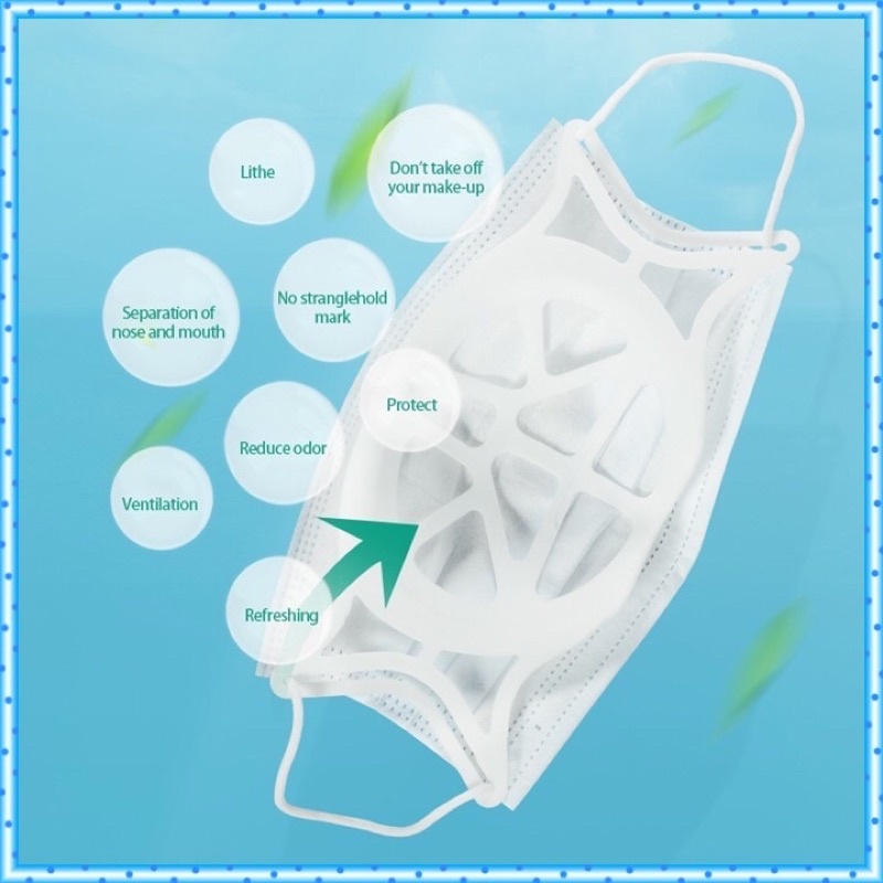 Miếng đệm silicon lót khẩu trang giúp dễ thở, không dính son.