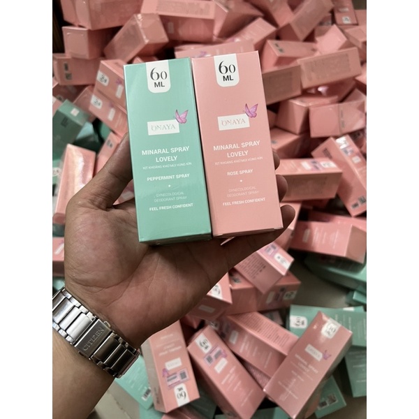 Xịt khoáng vùng kín onaya chai 60ml Minaral Spray Lovely