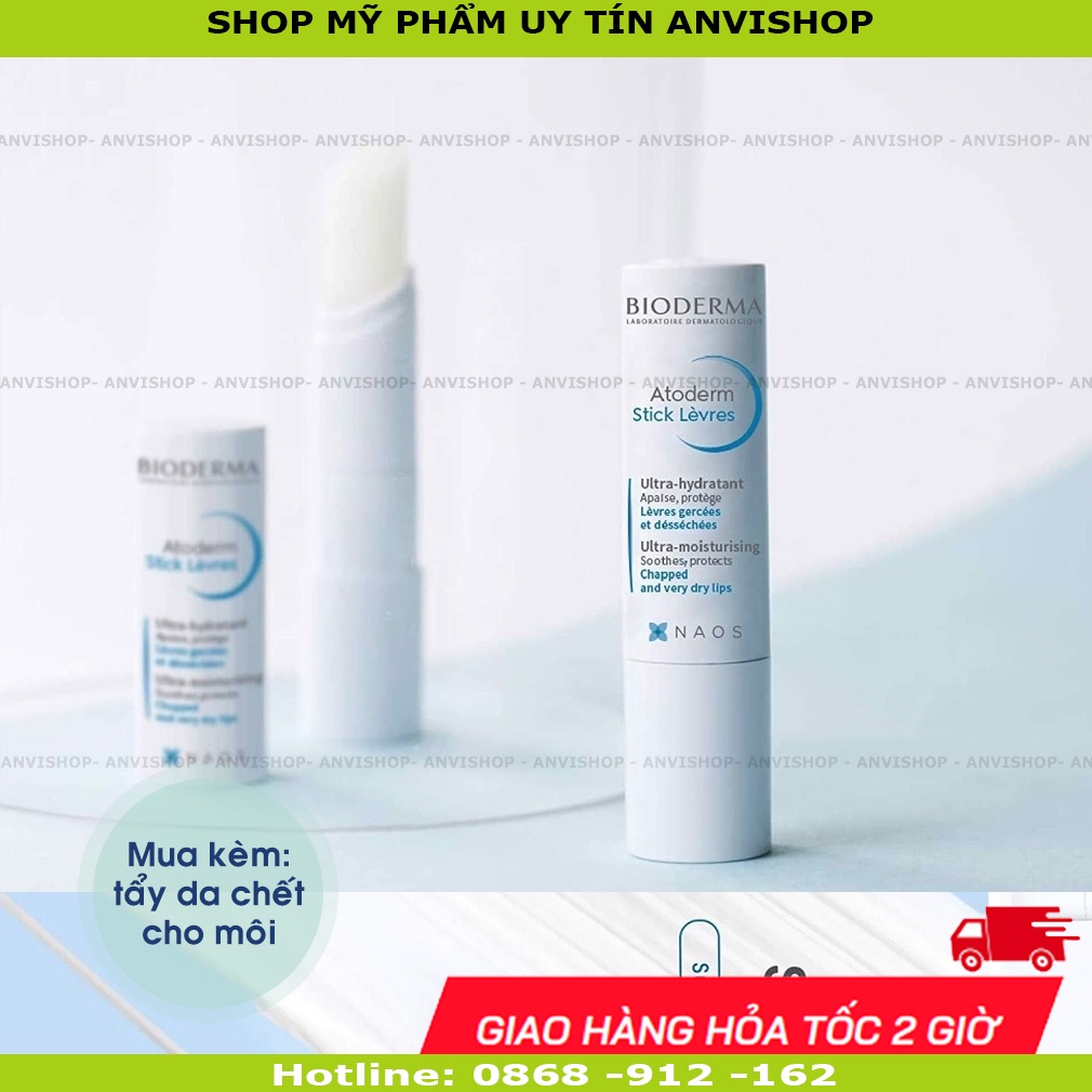 Son dưỡng môi Bioderma son dưỡng không màu Anvishop