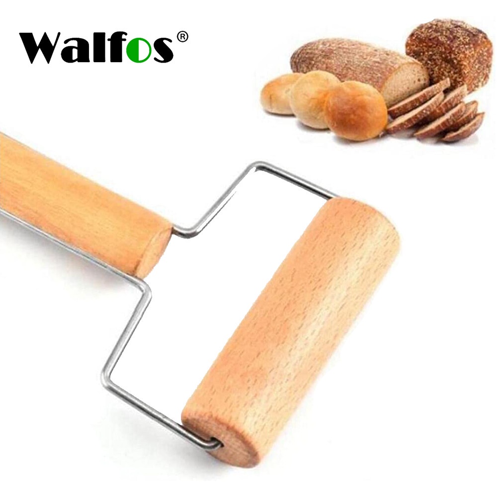 Cây lăn bột làm bánh pizza WALFOS bằng gỗ tiện dụng