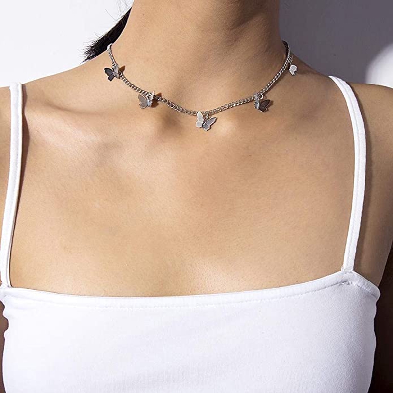 Dây Chuyền Phối Mặt Hình Bướm Dễ Thương Jp5
